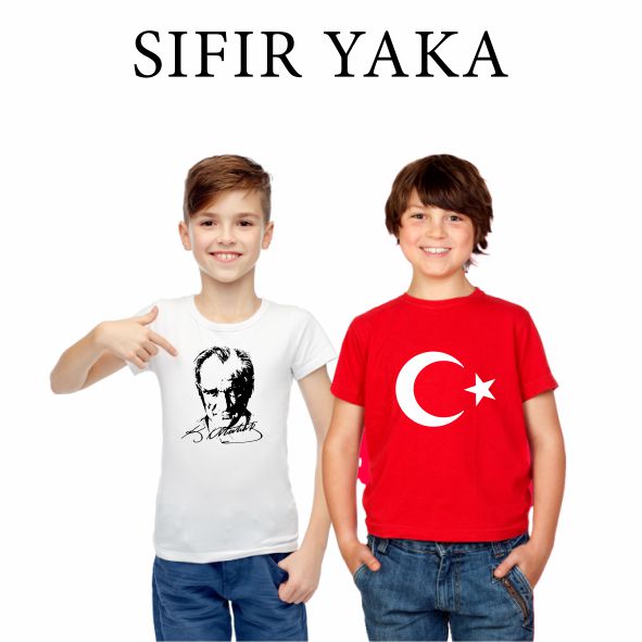 Sıfır Yaka - Baskılı