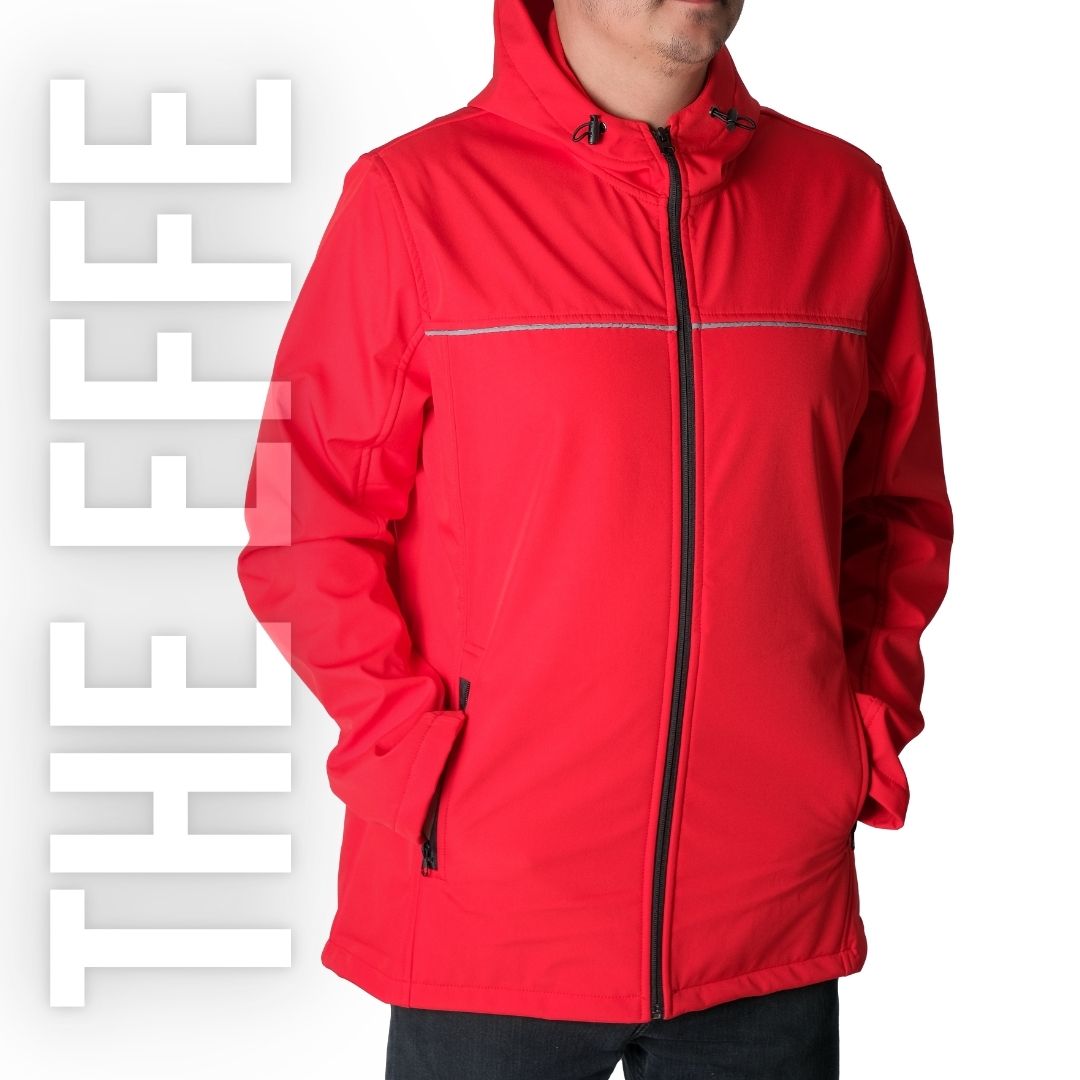 Softshell Mont Kapşonlu / Kırmızı - Toptan İş Kıyafeti