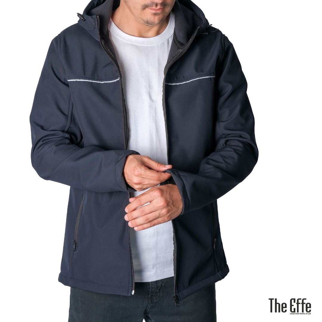 Softshell Mont Kapşonlu / Lacivert - Toptan İş Kıyafeti