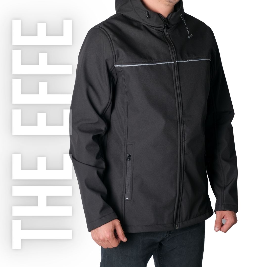 Softshell Mont Kapşonlu / Siyah - Toptan İş Kıyafeti