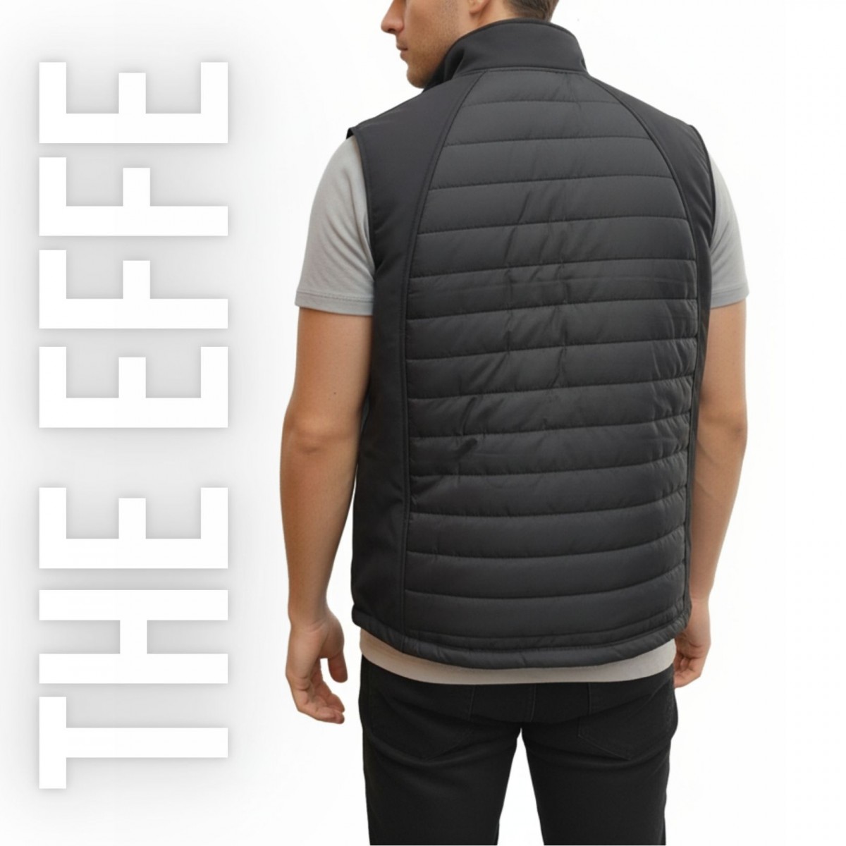 Dik Yaka Softshell Fermuarlı Cepli Kapitone Yelek / Outlet