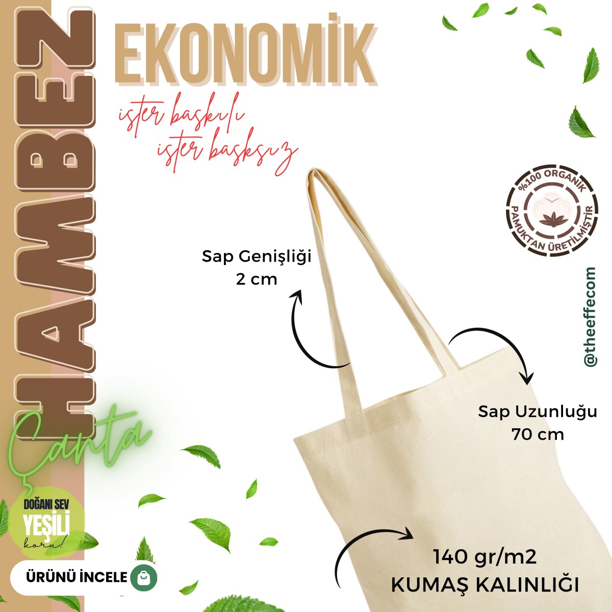 Hambez Çanta 35x40 cm - Toptan Basic (Promosyon)