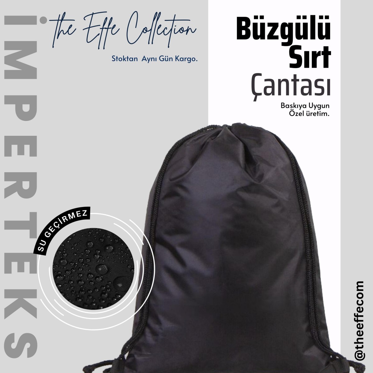 İmperteks Çanta 35x40 cm / Siyah- Toptan Basic (Promosyon)