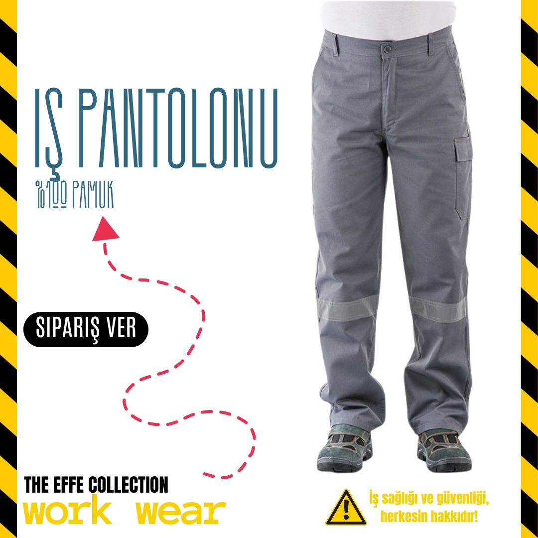 İş Pantolonu Gri - Toptan İş Kıyafeti