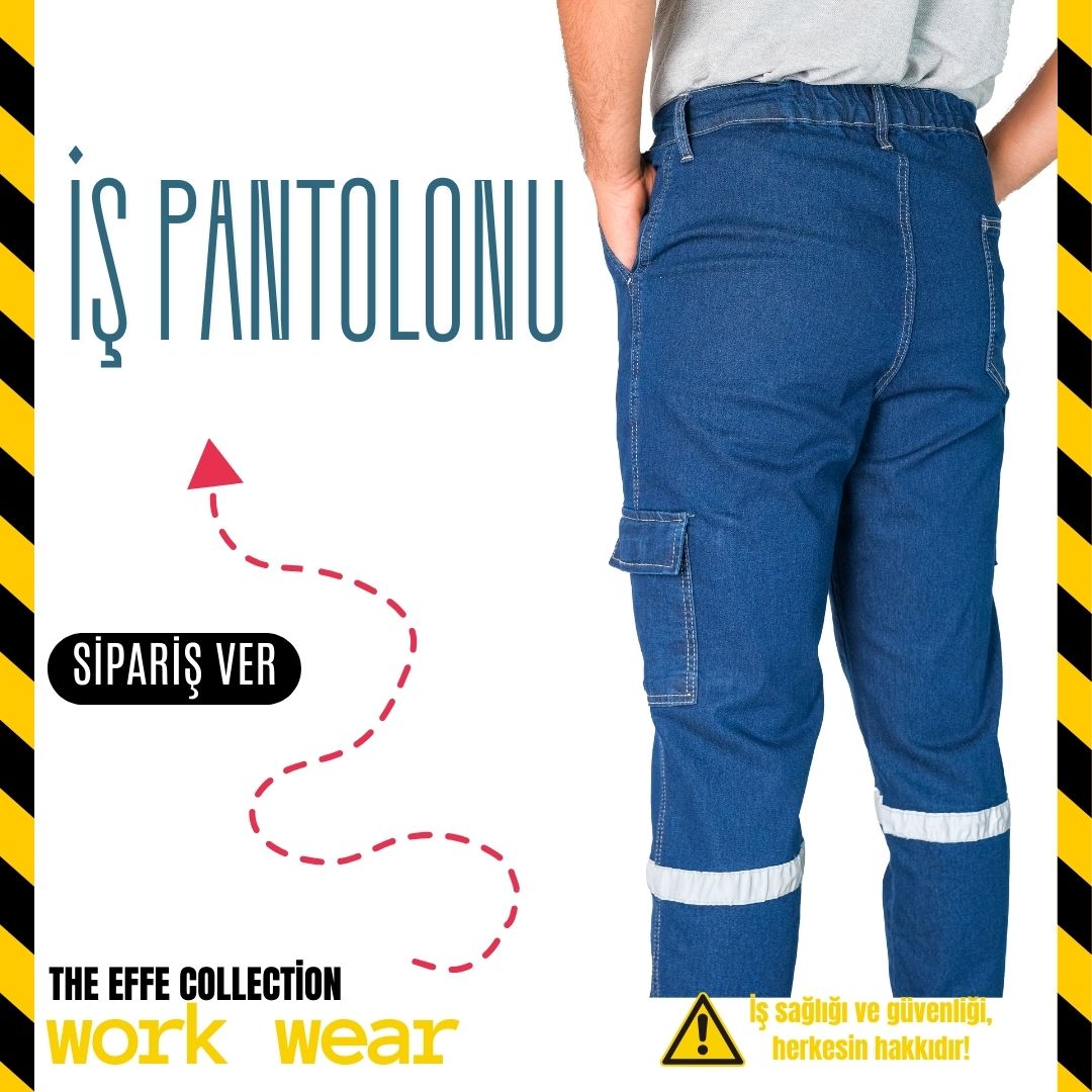 İş Pantolonu Likralı Kot - İş Kıyafeti- Numune