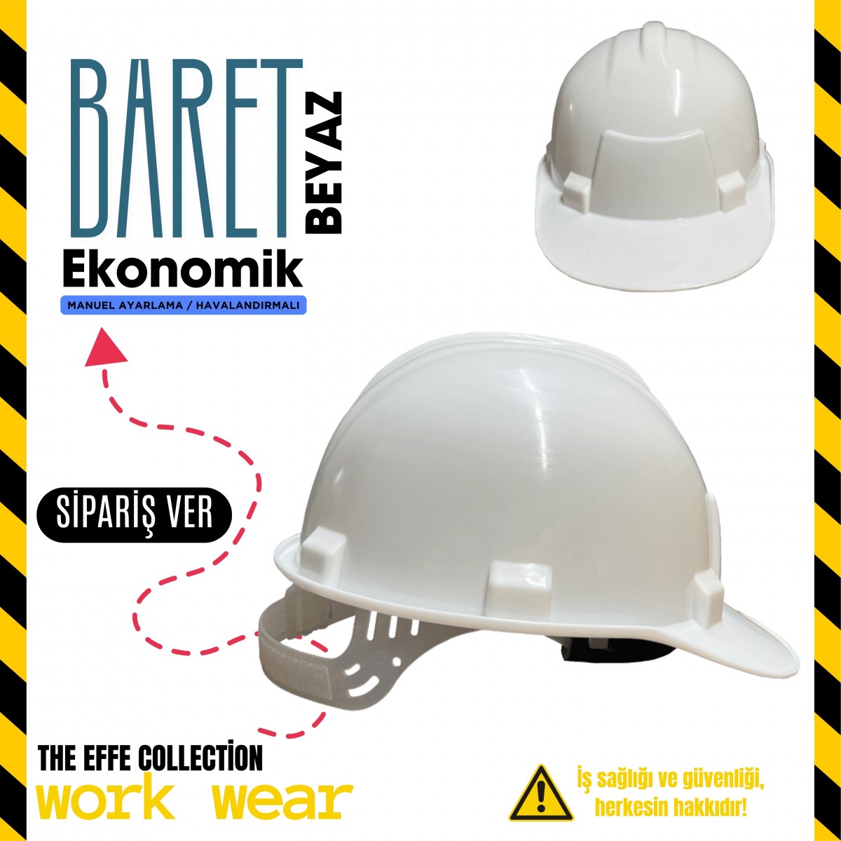 İşçi Baret Beyaz - İş Kıyafeti
