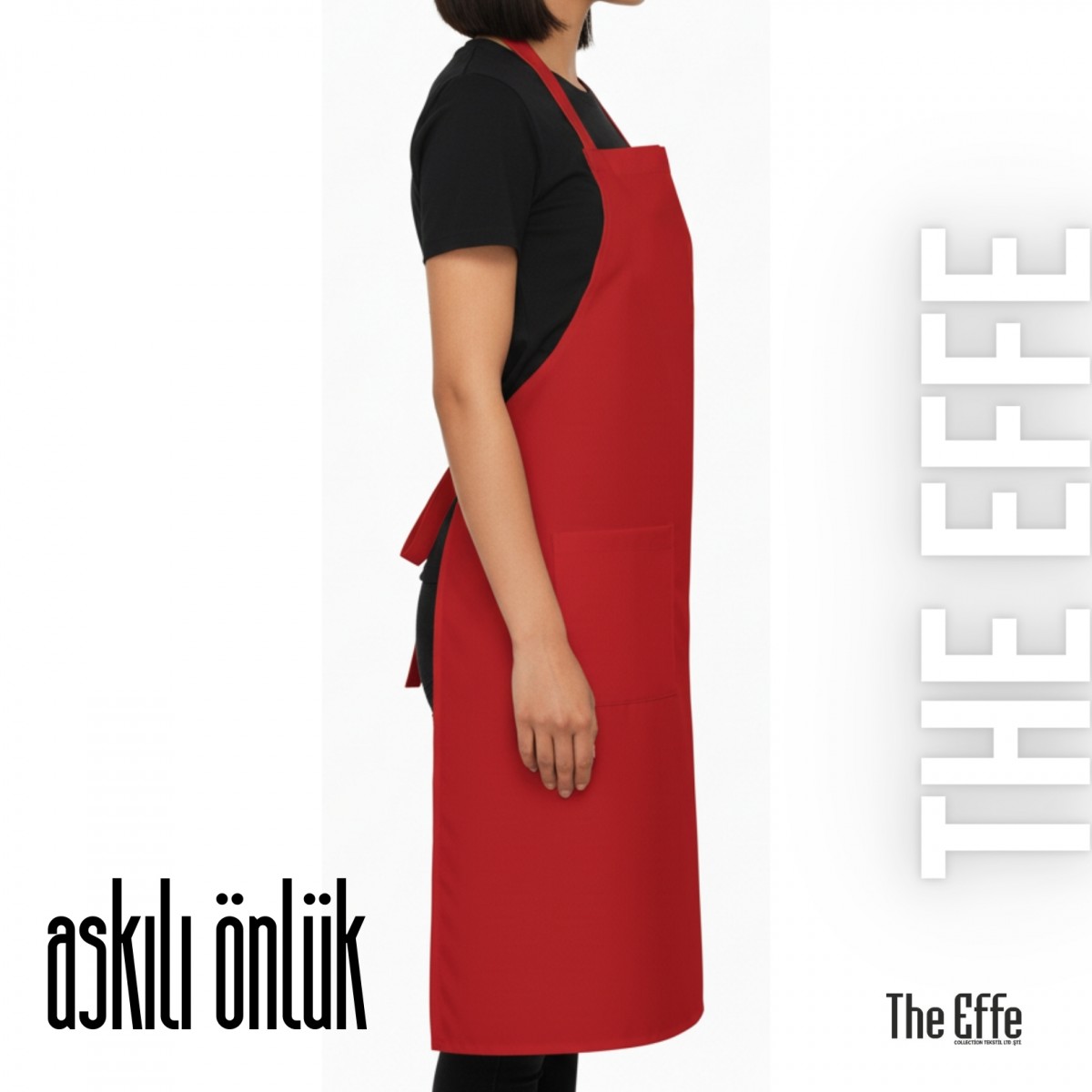 Mutfak-Aşçı Önlük Kırmızı - İş Kıyafeti