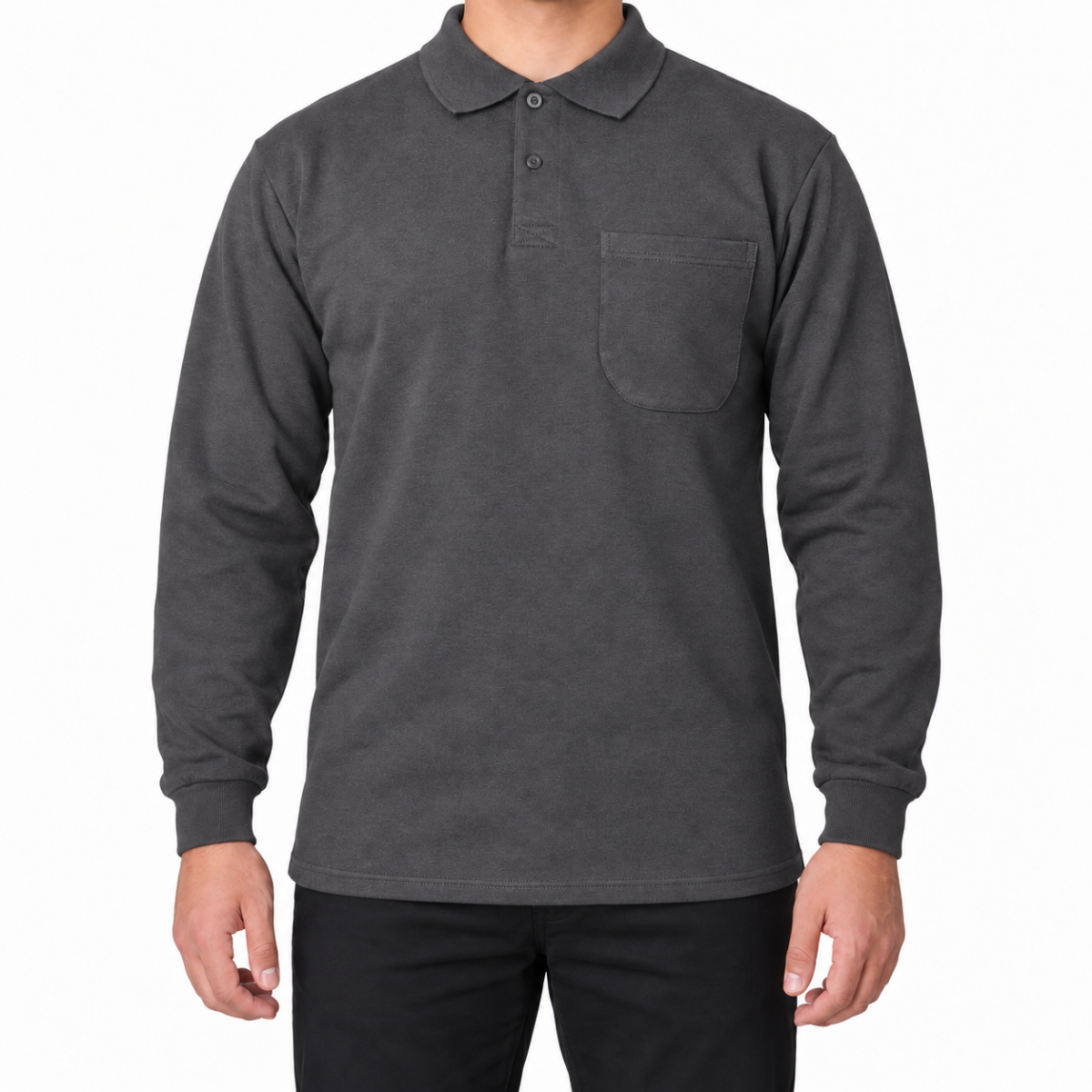 Polo Yaka Sweat Füme - İş Kıyafeti- Numune