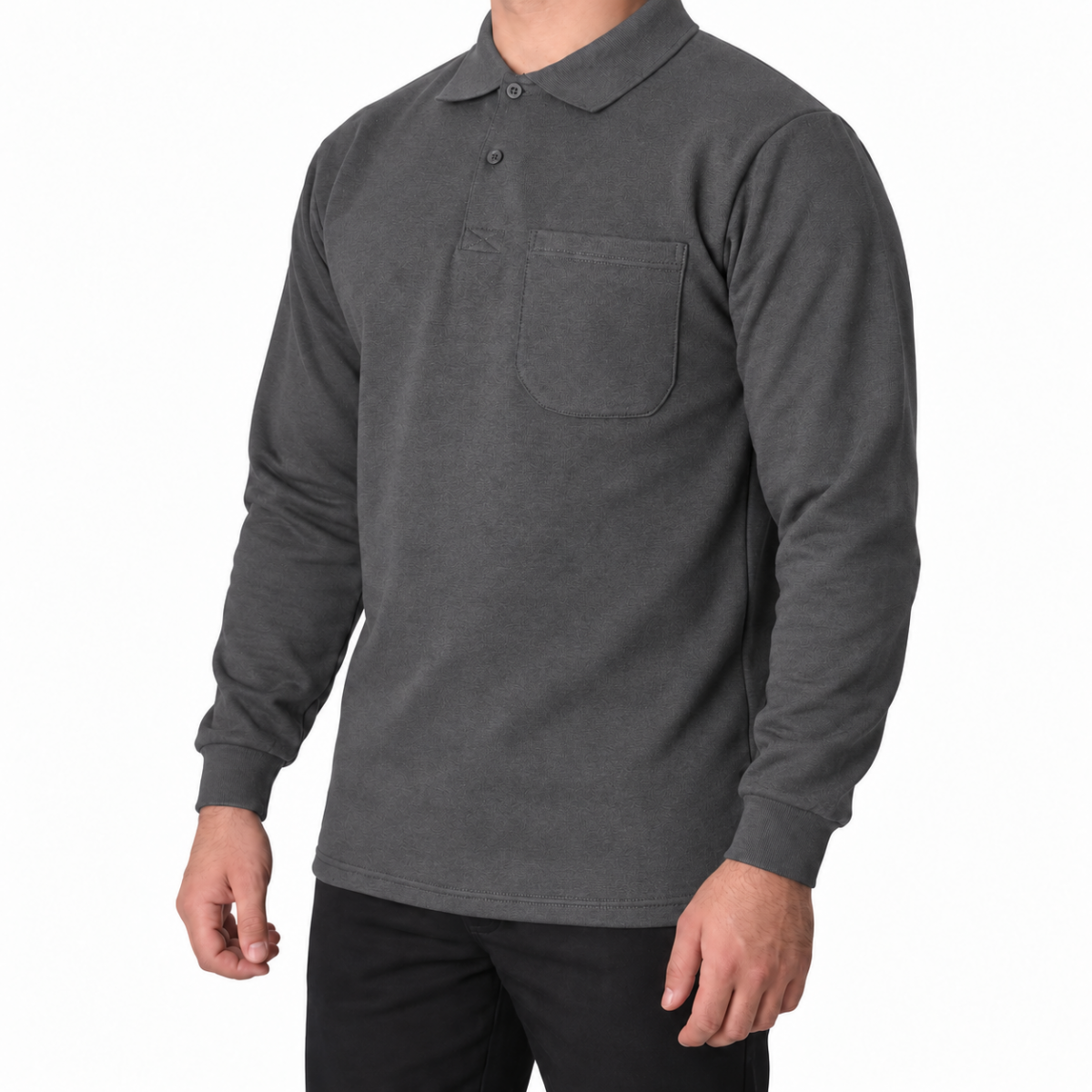 Polo Yaka Sweat Füme - Toptan İş Kıyafeti Polo Yaka Sweat Füme - Toptan İş Kıyafeti