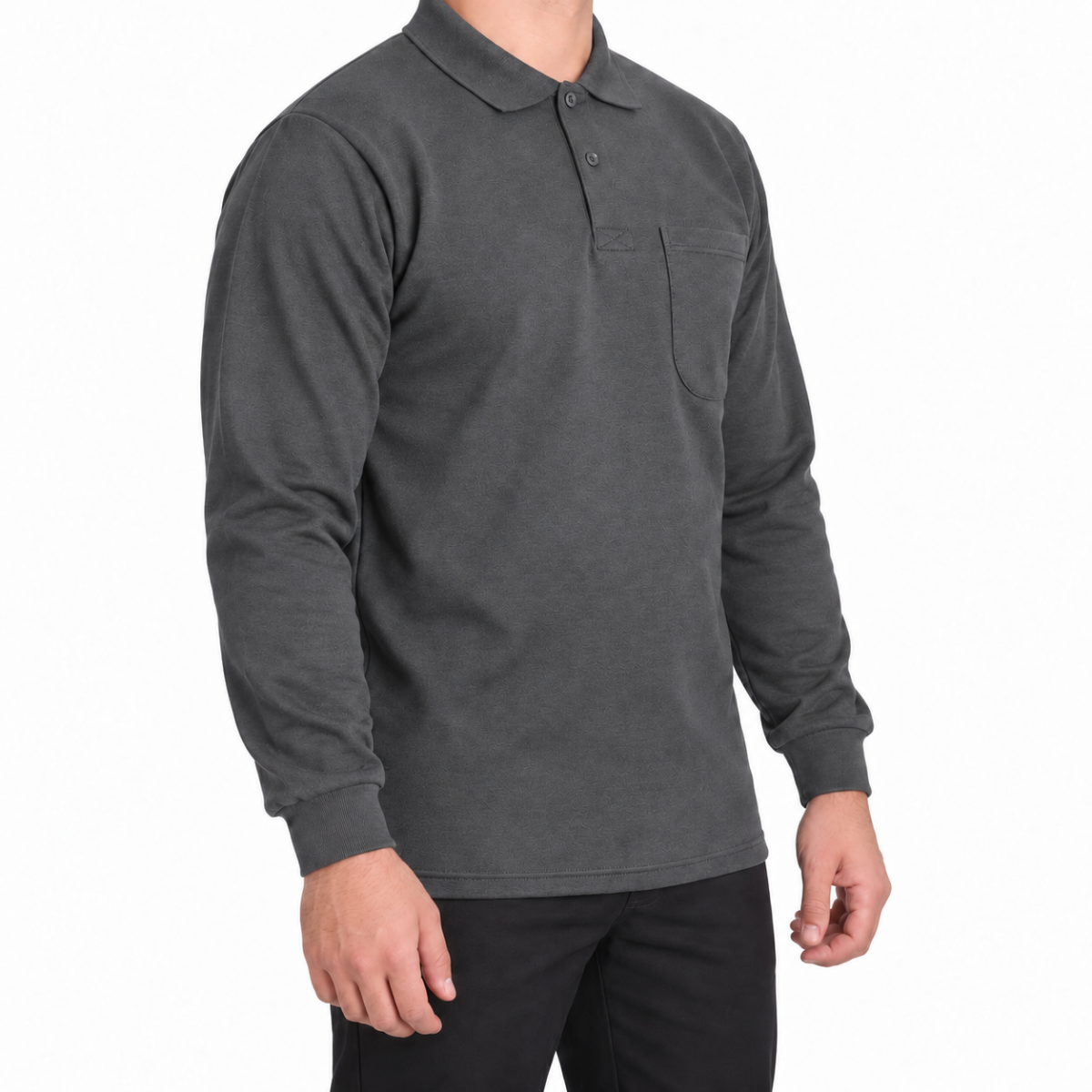 Polo Yaka Sweat Füme - Toptan İş Kıyafeti