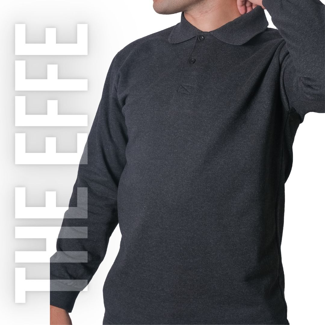 Polo Yaka Sweat Füme - Toptan İş Kıyafeti
