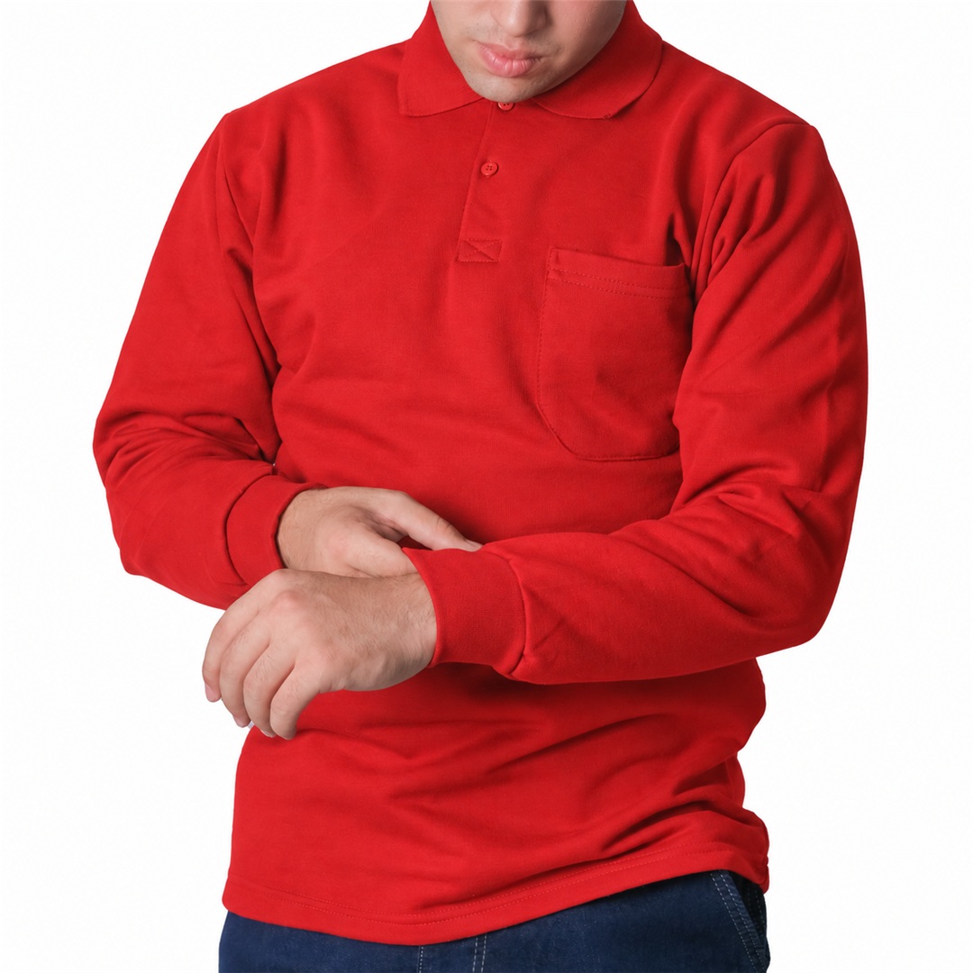 Polo Yaka Sweat Kırmızı - Toptan İş Kıyafeti