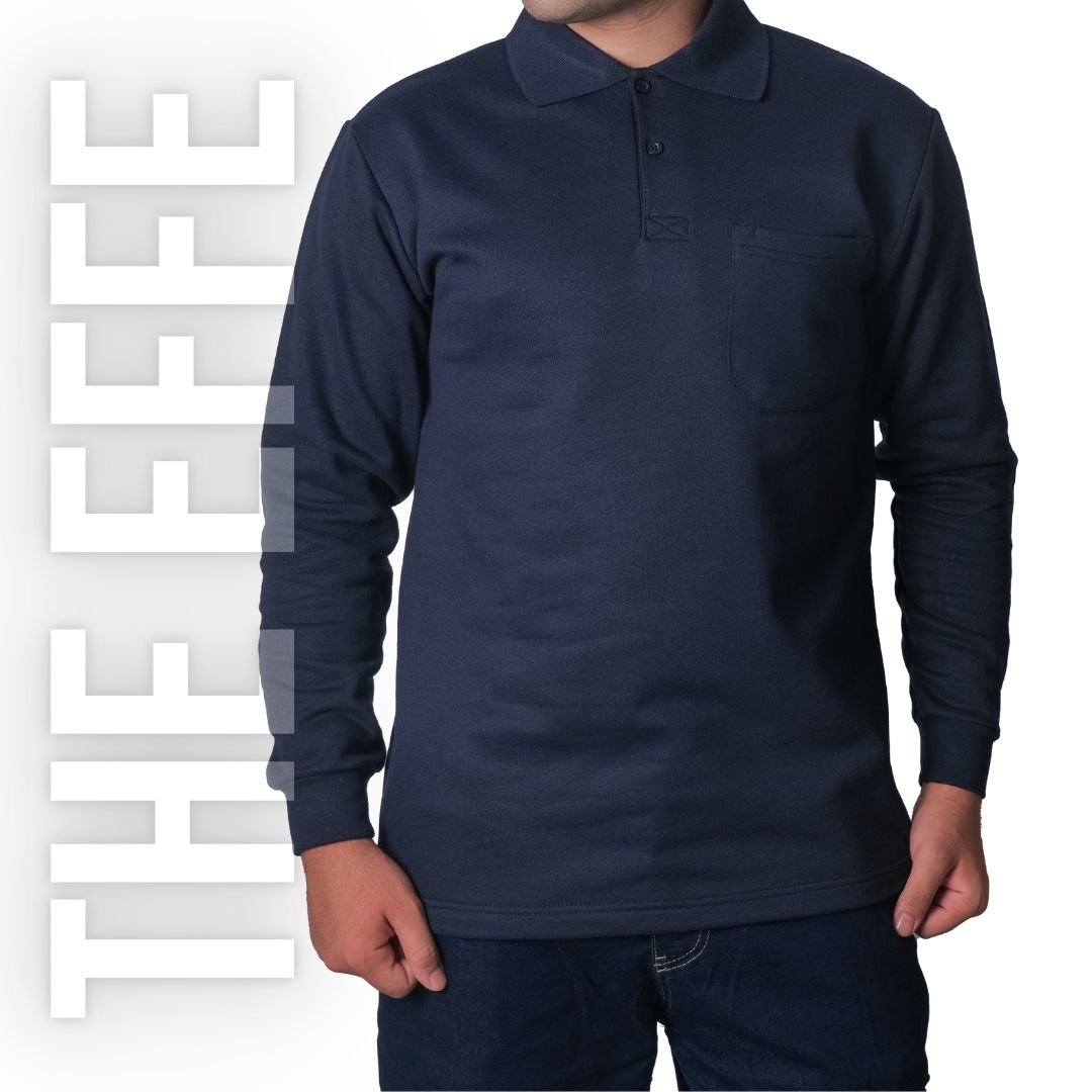 Polo Yaka Sweat Lacivert - Toptan İş Kıyafeti