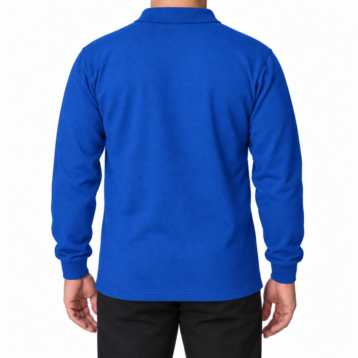 Polo Yaka Sweat Saks Mavi - İş Kıyafeti- Numune