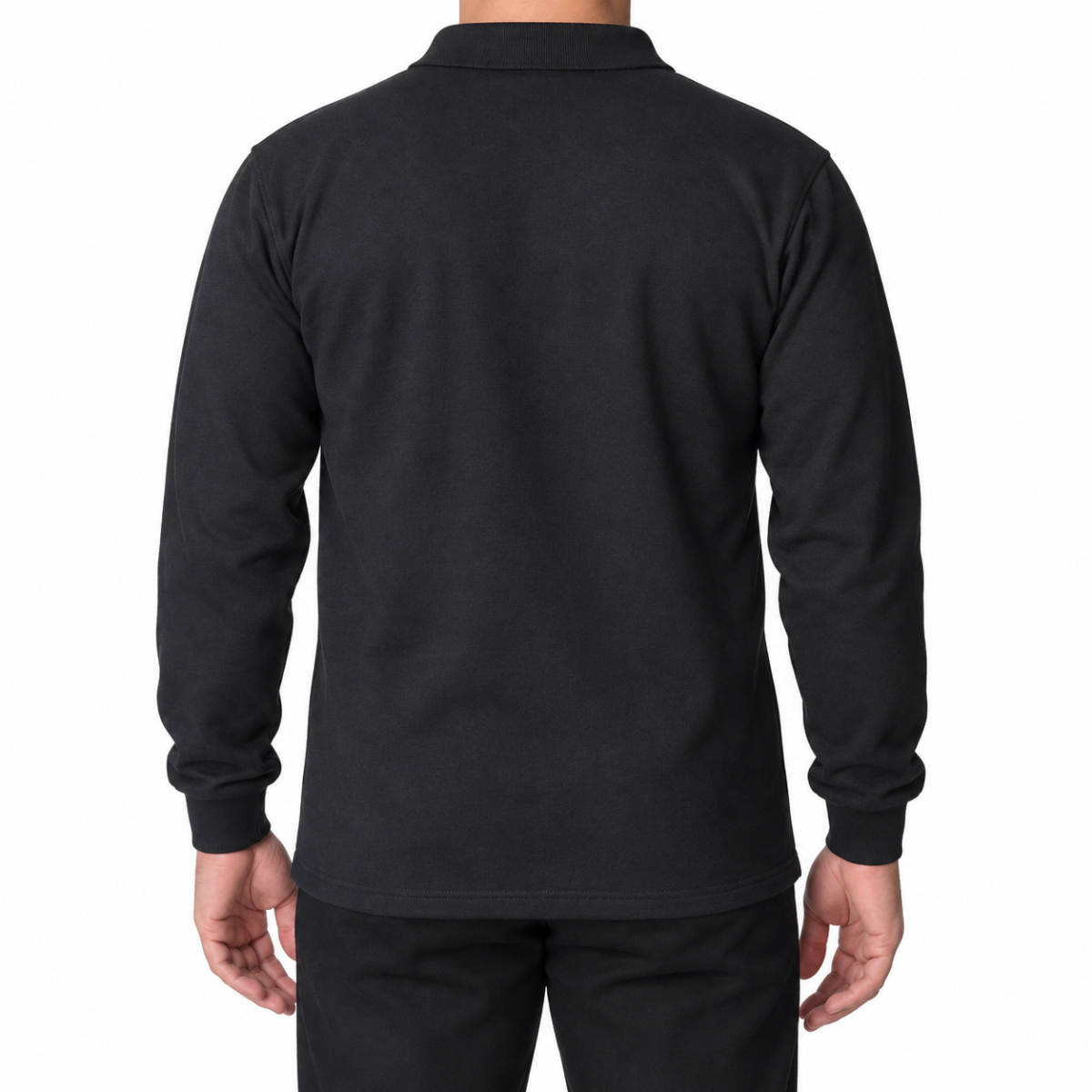 Polo Yaka Sweat Siyah - Toptan İş Kıyafeti Polo Yaka Sweat Siyah - Toptan İş Kıyafeti
