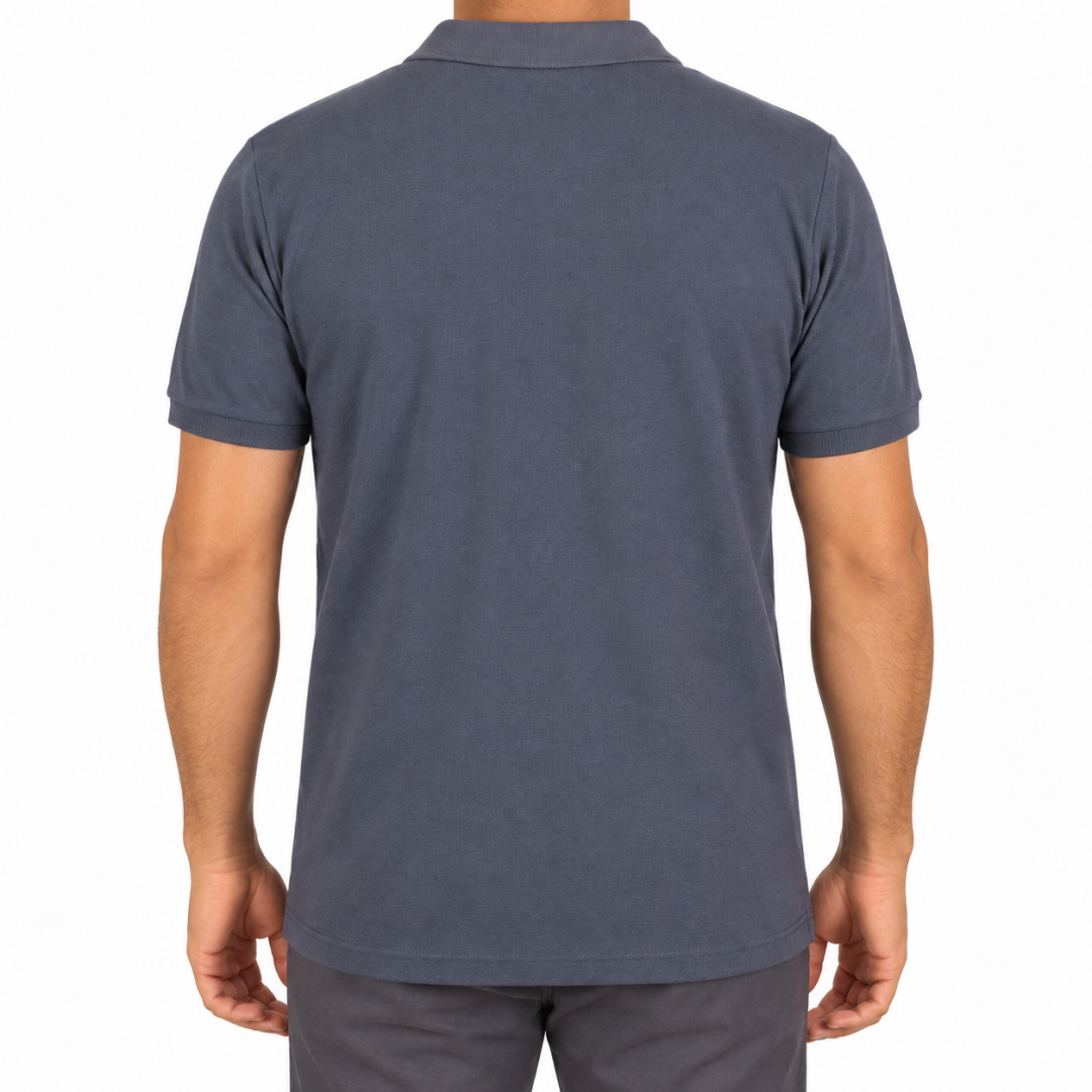 Polo Yaka T-shirt Antresit Gri - Toptan Premium- Numune