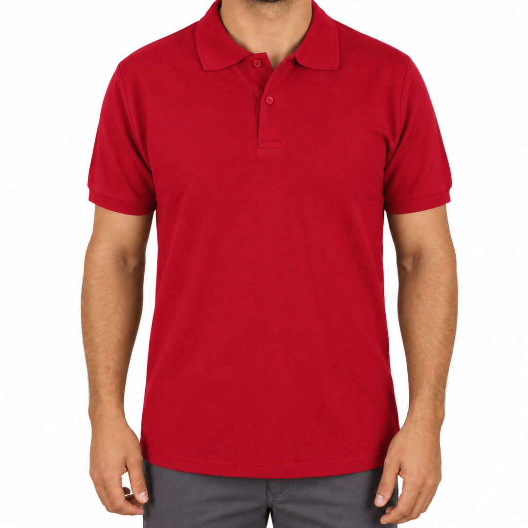 Polo Yaka T-shirt Bordo - Toptan Premium- Numune