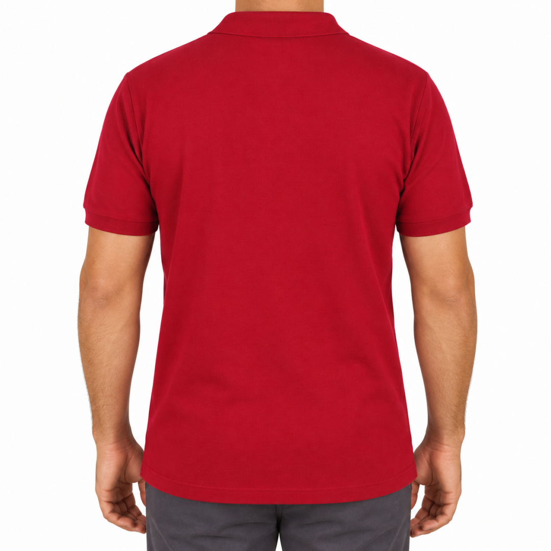 Polo Yaka T-shirt Bordo - Toptan Premium