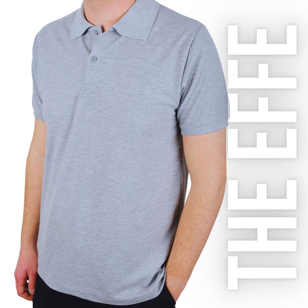 Polo Yaka T-shirt Gri - Premium- Numune