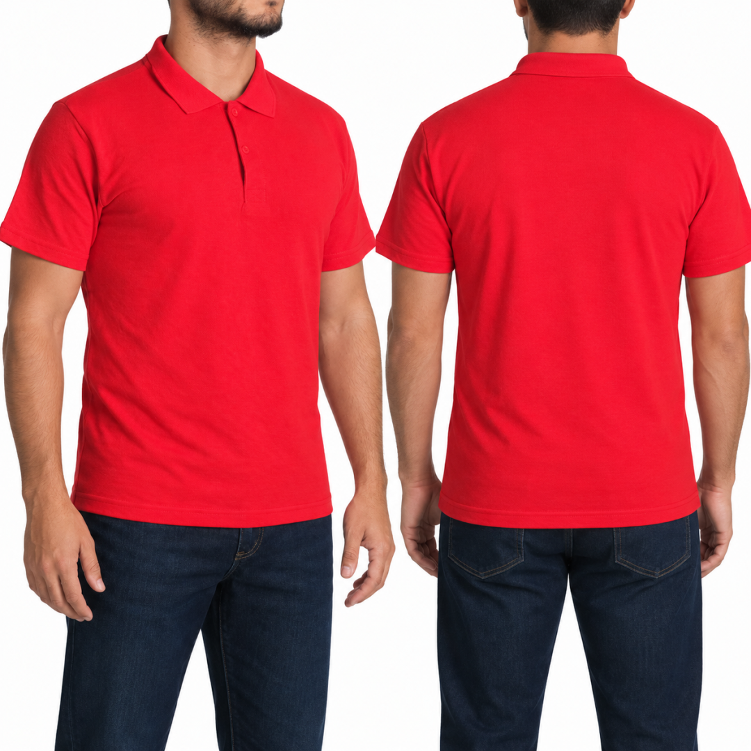 Polo Yaka T-shirt Kırmızı - Basic (Promosyon)- Numune
