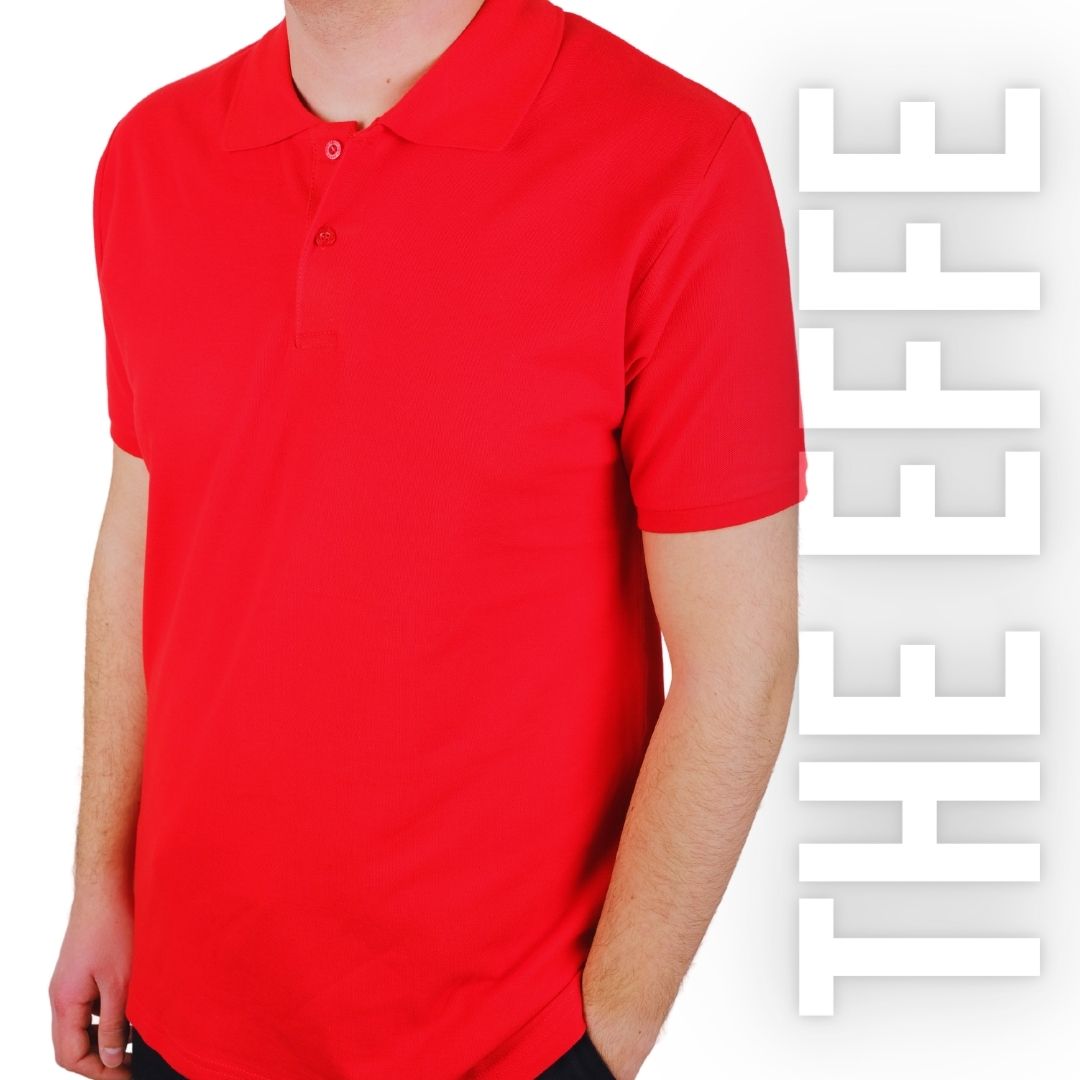 Polo Yaka T-shirt Kırmızı - Toptan Premium