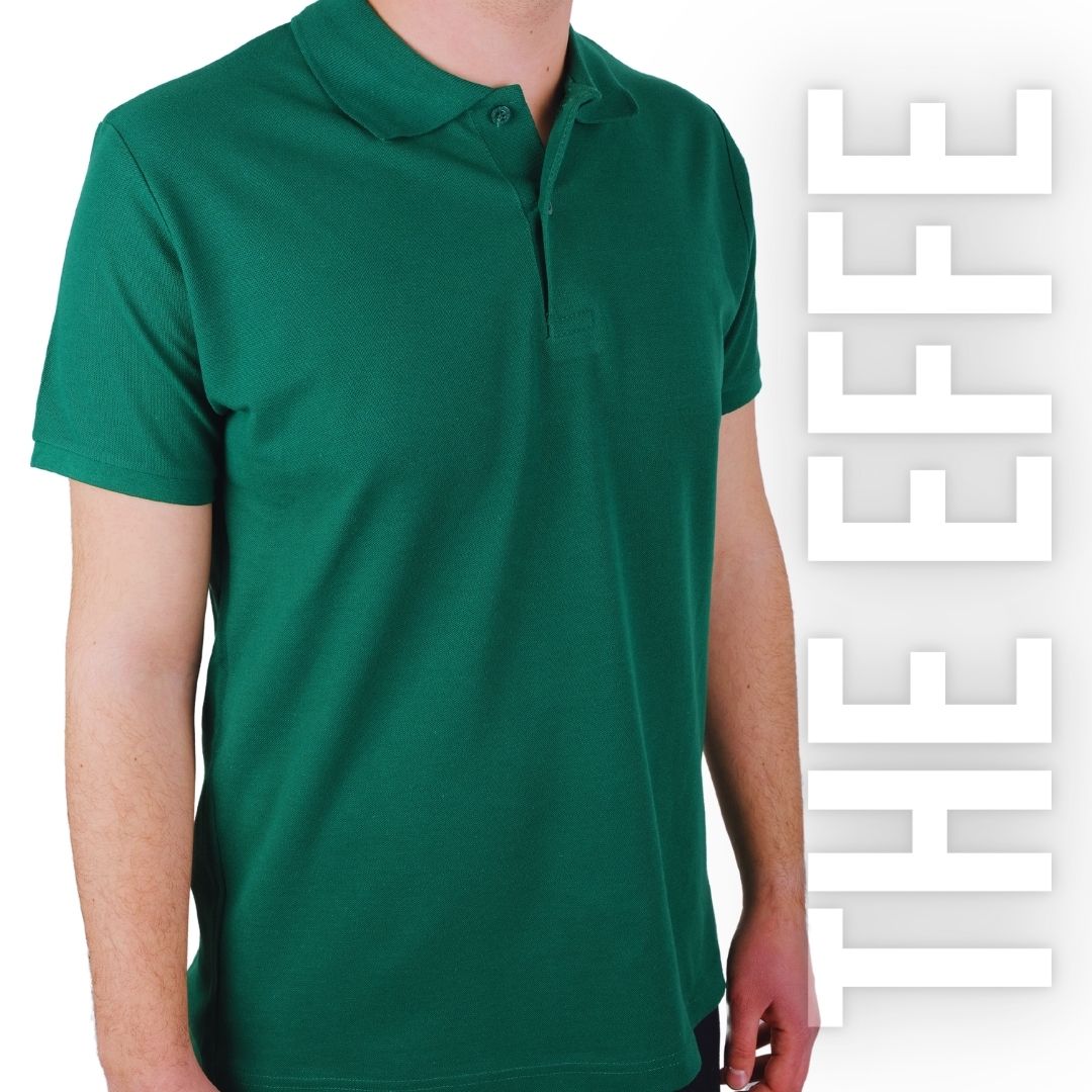 Polo Yaka T-shirt Koyu Yeşil - Toptan Premium- Numune