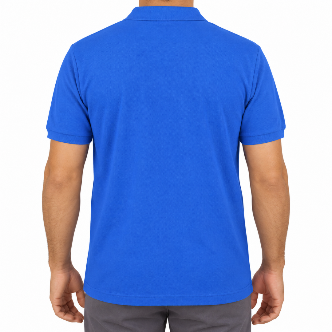 Polo Yaka T-shirt Saks Mavi- Toptan Premium