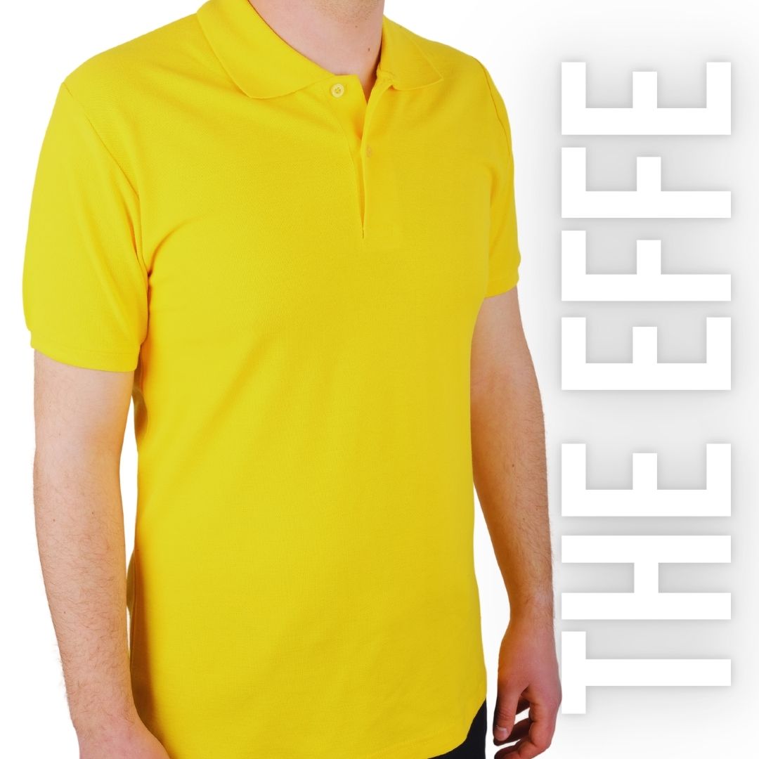Polo Yaka T-shirt Sarı - Toptan Premium- Numune