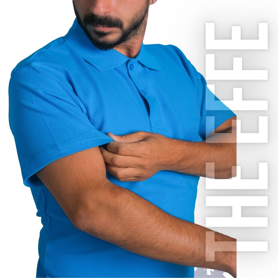 Polo Yaka T-shirt Turkuaz- Toptan Basic (Promosyon)