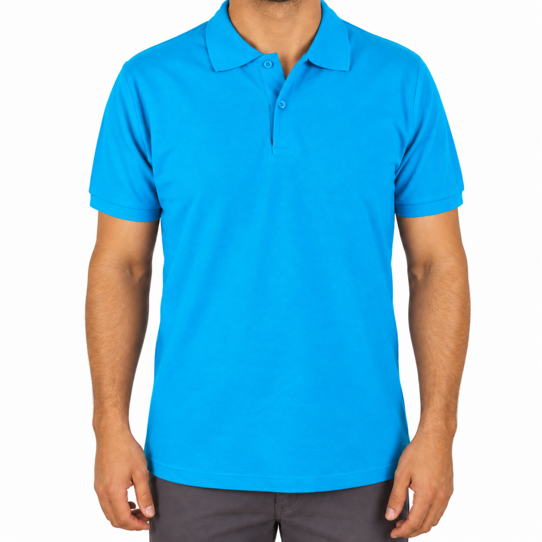Polo Yaka T-shirt Turkuaz- Toptan Premium- Numune