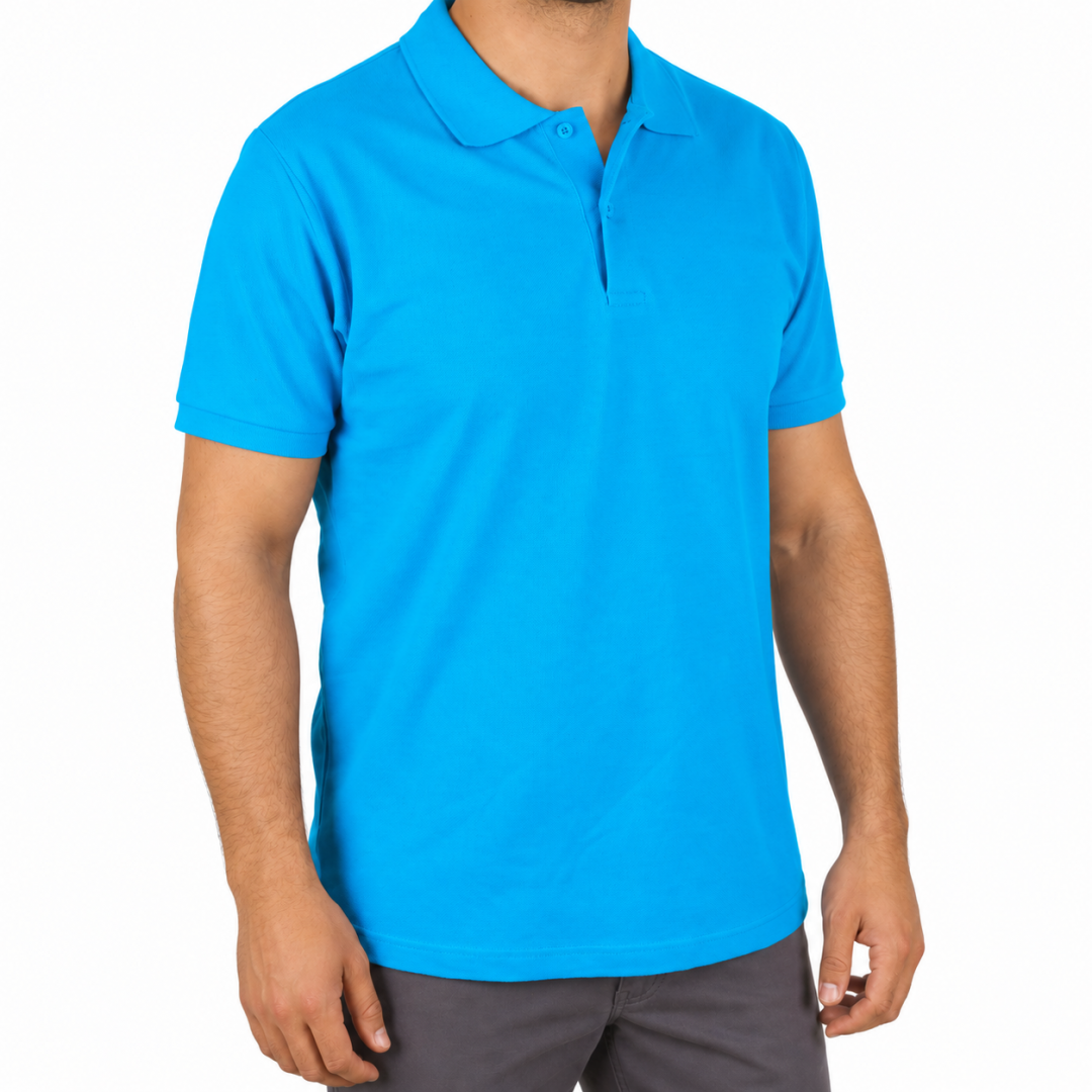 Polo Yaka T-shirt Turkuaz- Toptan Premium- Numune
