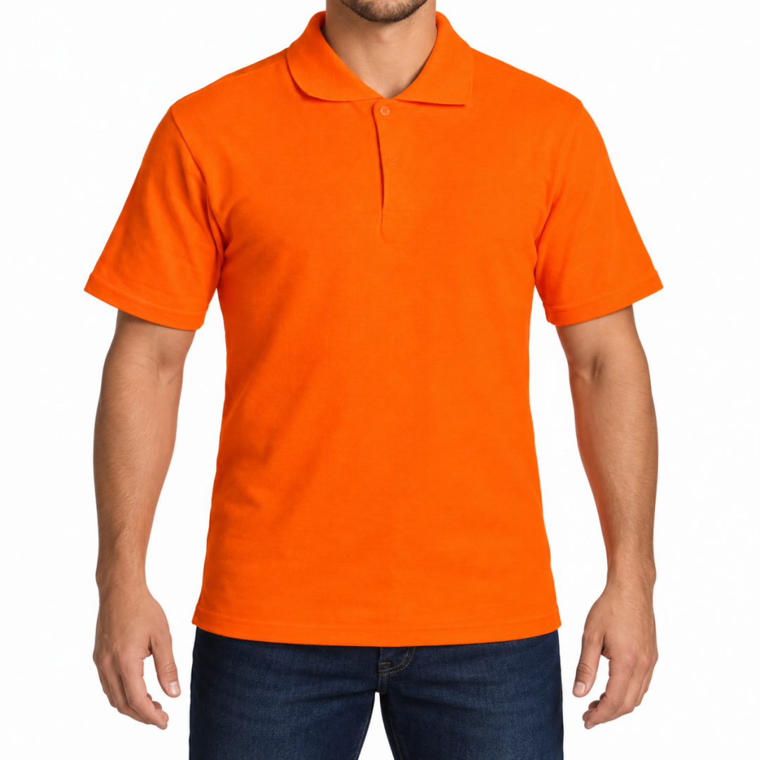 Polo Yaka T-shirt Turuncu - Basic (Promosyon)- Numune