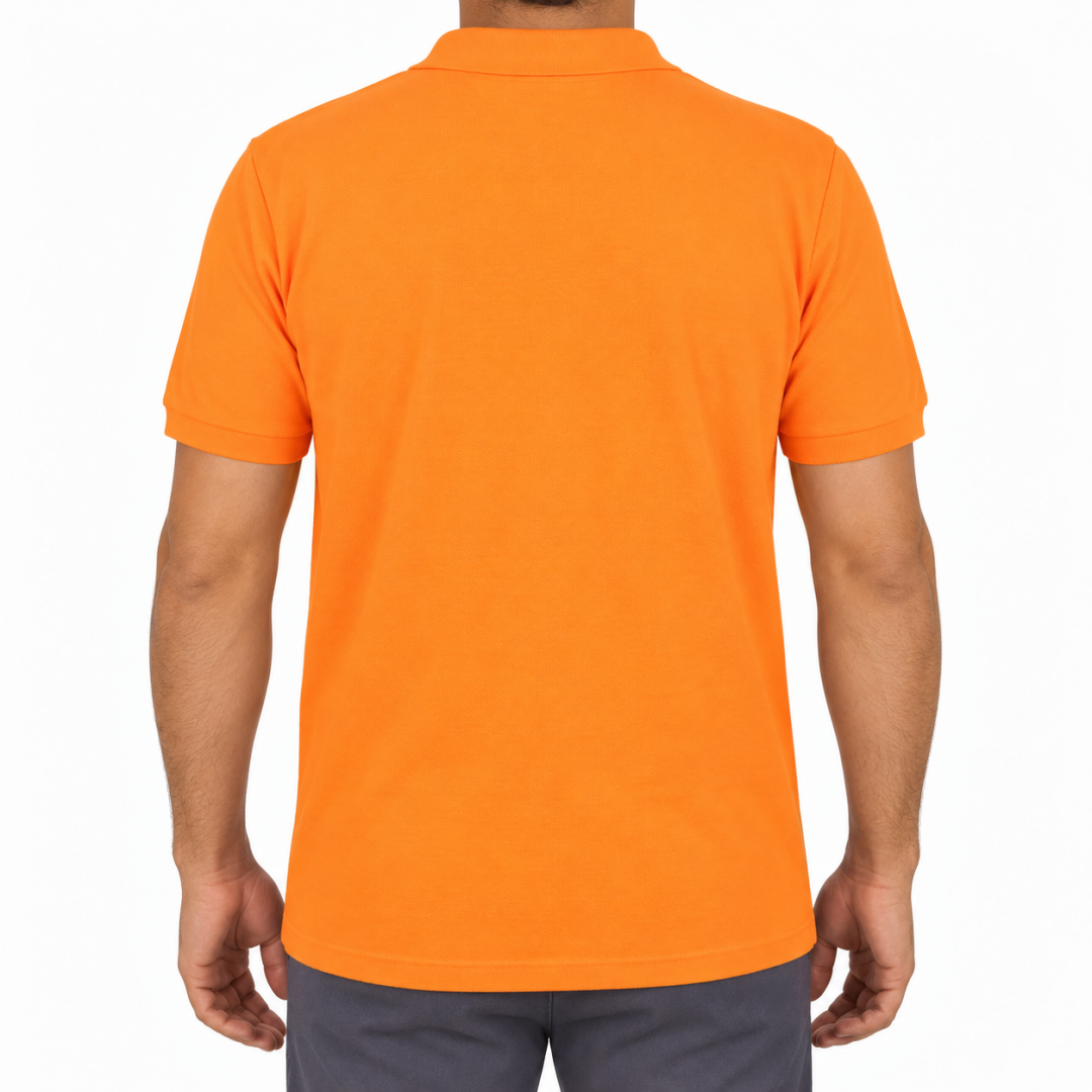 Polo Yaka T-shirt Turuncu - Toptan Premium- Numune