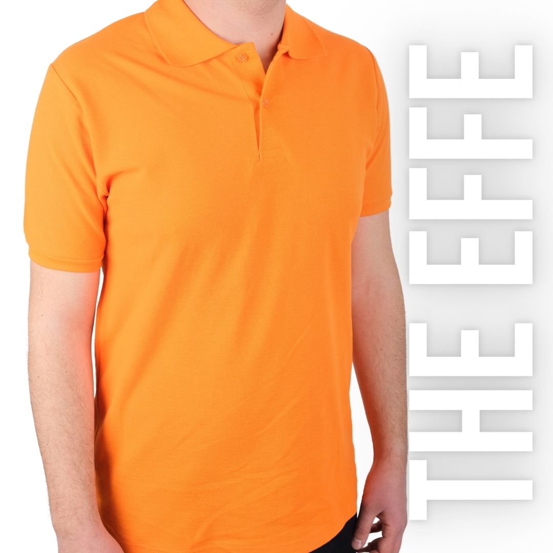Polo Yaka T-shirt Turuncu - Toptan Premium- Numune