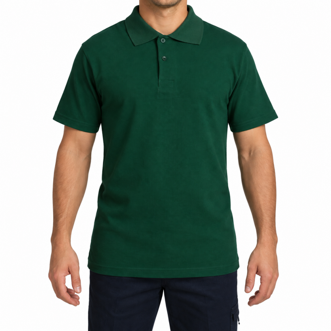 Polo Yaka T-shirt Yeşil - Basic (Promosyon)- Numune