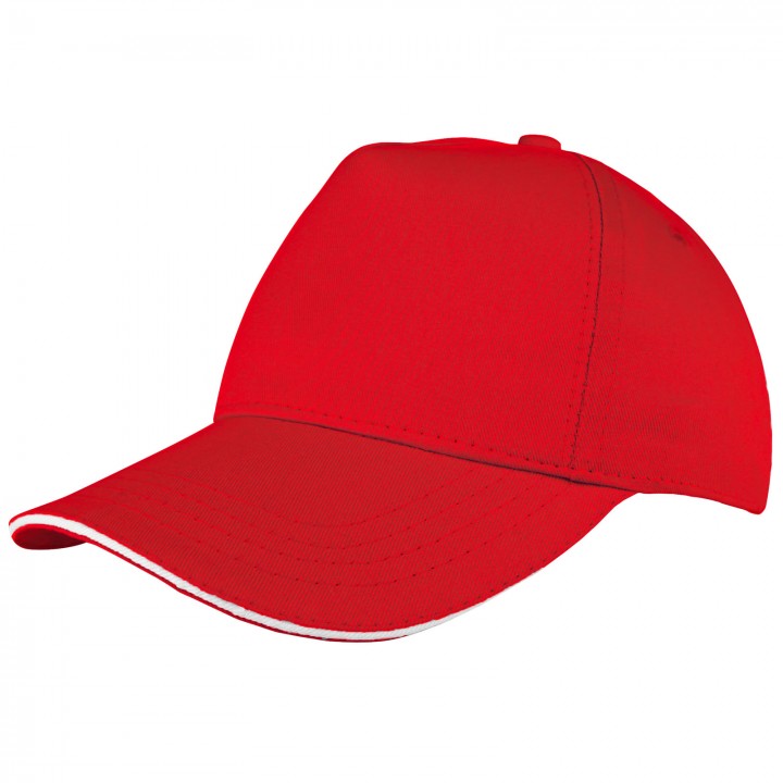 Şapka Gabardin  Kırmızı - Toptan Basic (Promosyon)