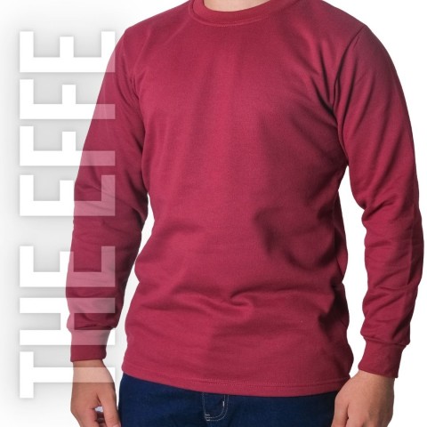 Sıfır Yaka Sweat Bordo - İş Kıyafeti- Numune