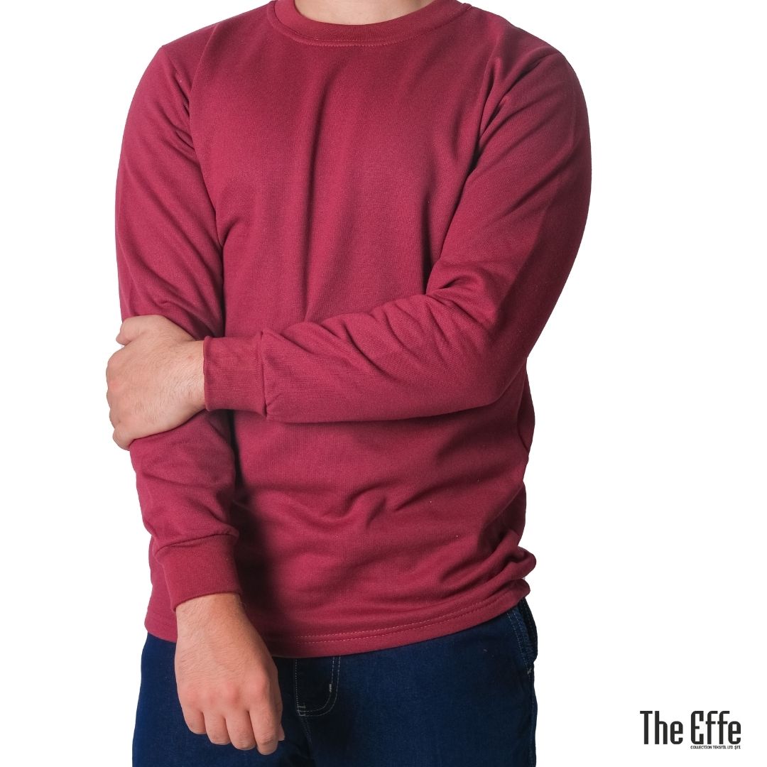 Sıfır Yaka Sweat Bordo- Toptan İş Kıyafeti Sıfır Yaka Sweat Bordo- Toptan İş Kıyafeti