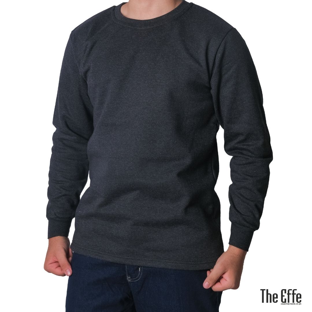 Sıfır Yaka Sweat Füme - Toptan İş Kıyafeti