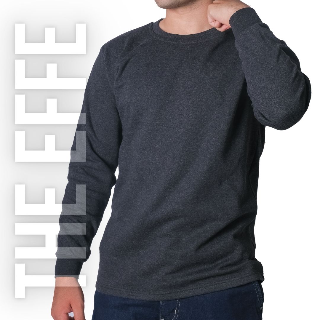 Sıfır Yaka Sweat Füme - Toptan İş Kıyafeti