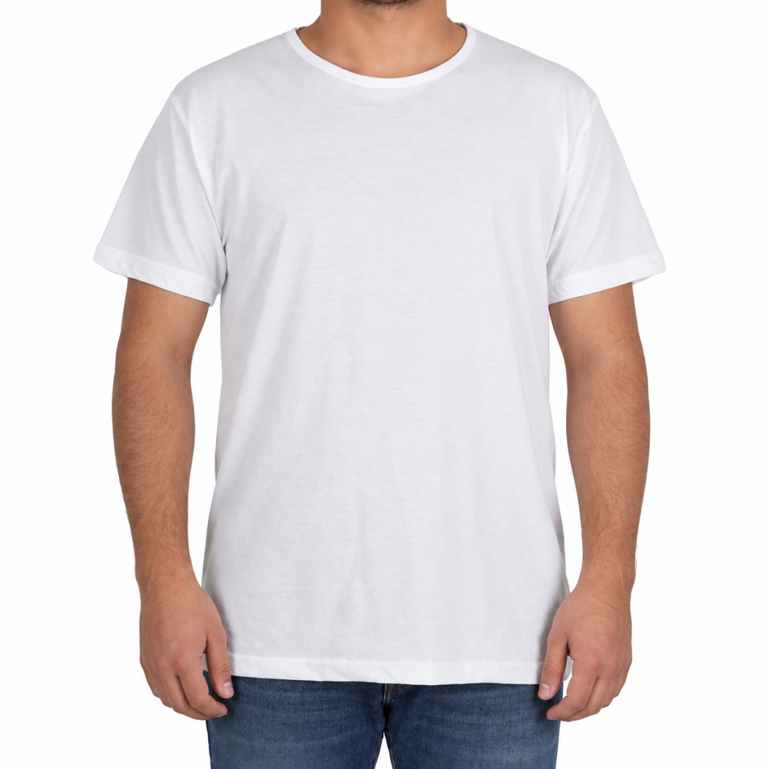 Sıfır Yaka T-shirt Beyaz - Basic (Promosyon)- Numune Sıfır Yaka T-shirt Beyaz - Basic (Promosyon)- Numune