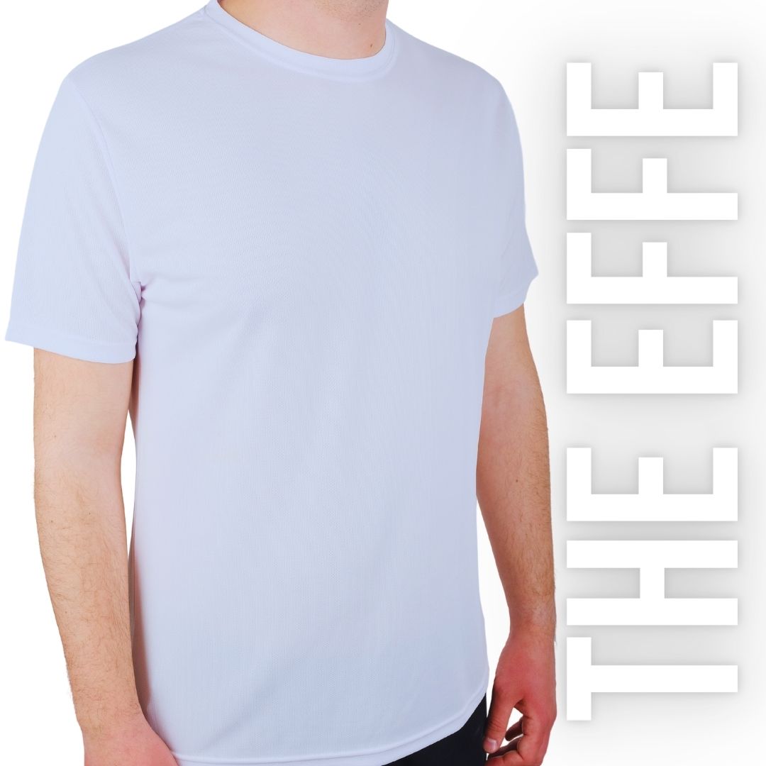Sıfır Yaka T-shirt Beyaz - Dry Touch- Numune