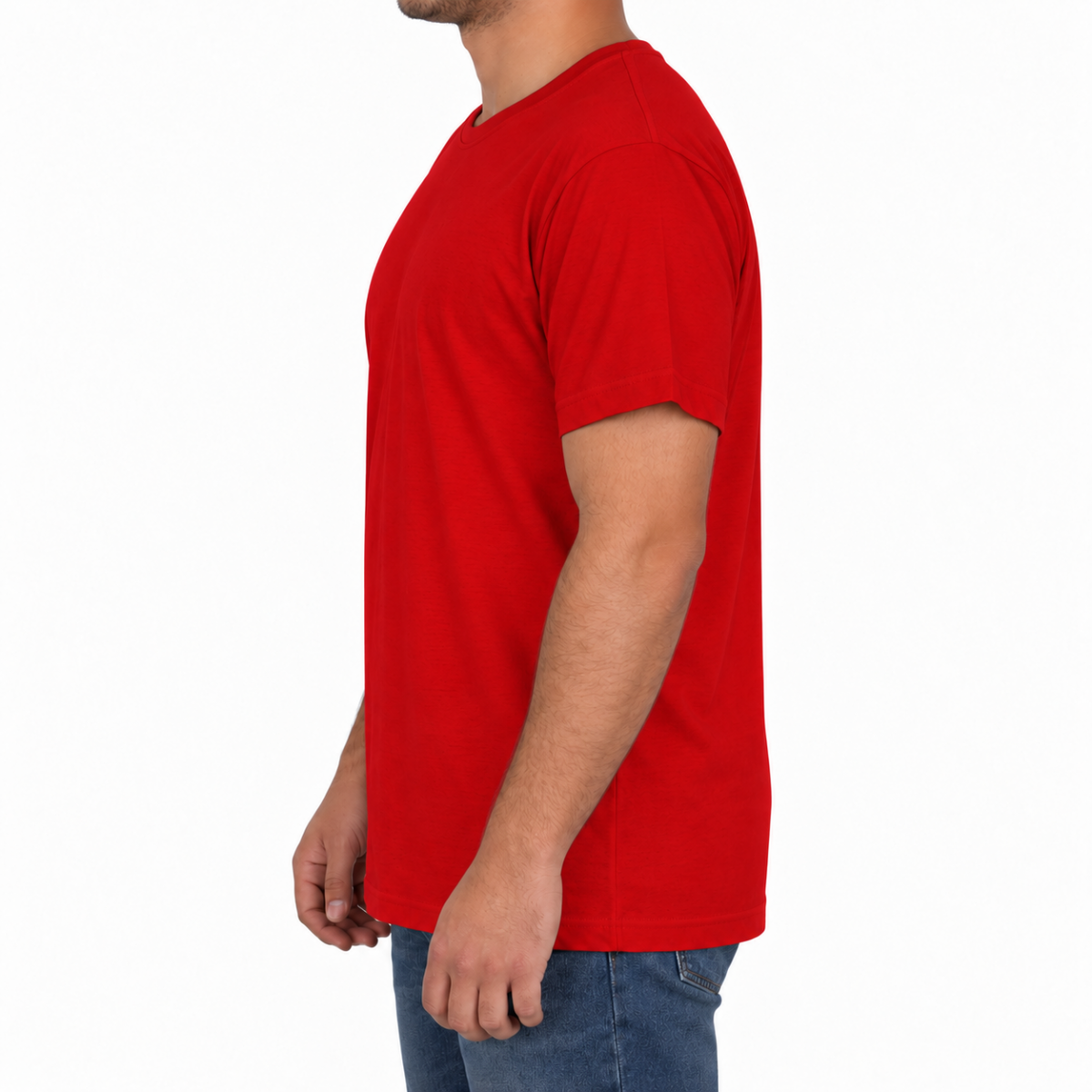 Sıfır Yaka T-shirt Kırmızı - Basic (Promosyon)- Numune Sıfır Yaka T-shirt Kırmızı - Basic (Promosyon)- Numune