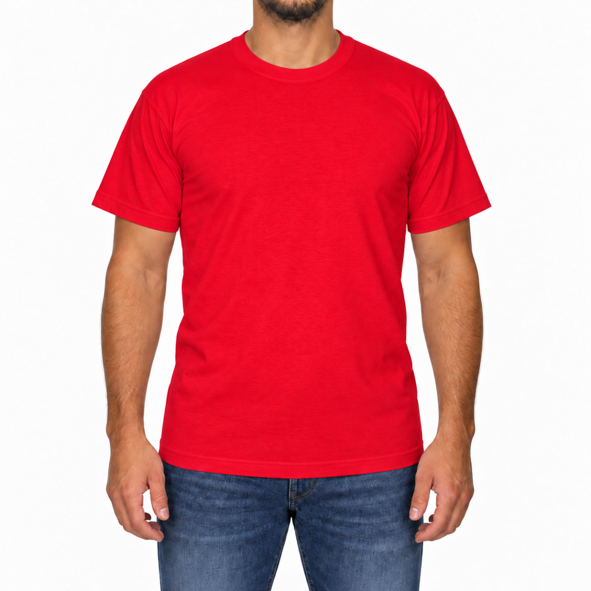 Sıfır Yaka T-shirt Kırmızı - Toptan Company