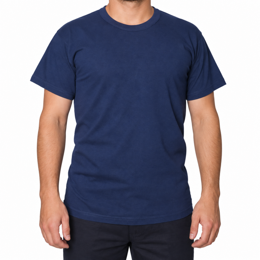 Sıfır Yaka T-shirt Lacivert - Basic (Promosyon)- Numune