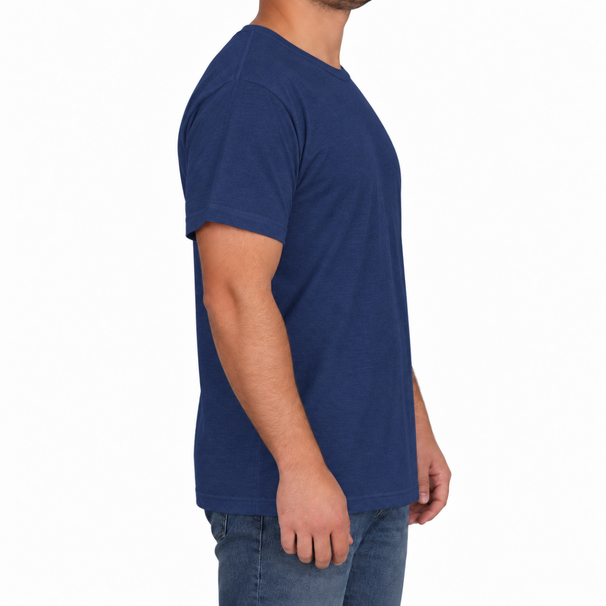 Sıfır Yaka T-shirt Lacivert - Basic (Promosyon)- Numune