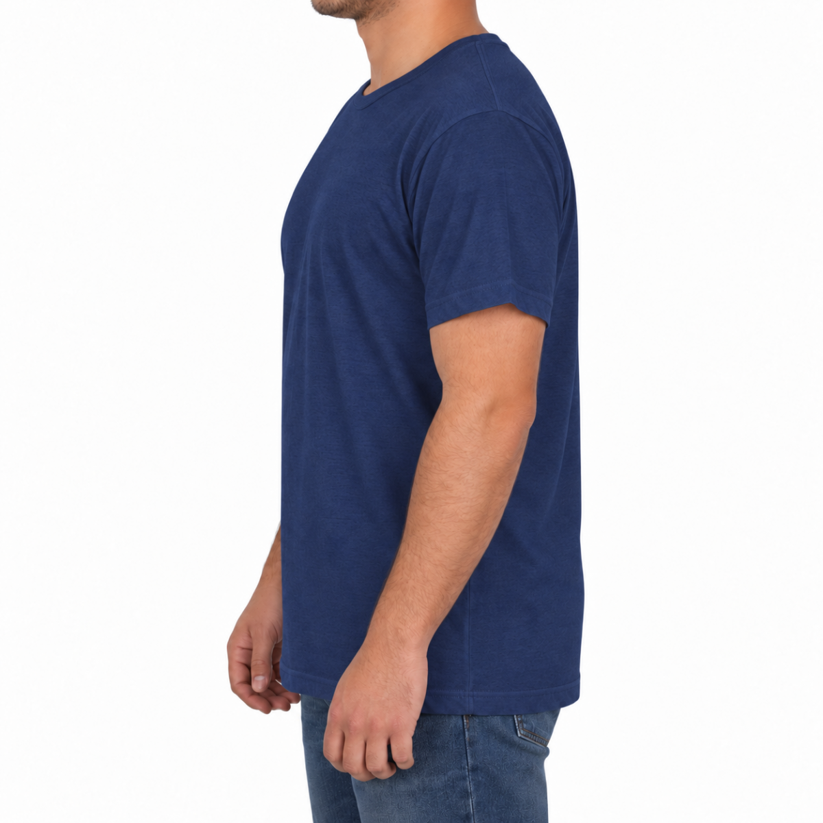 Sıfır Yaka T-shirt Lacivert - Basic (Promosyon)- Numune