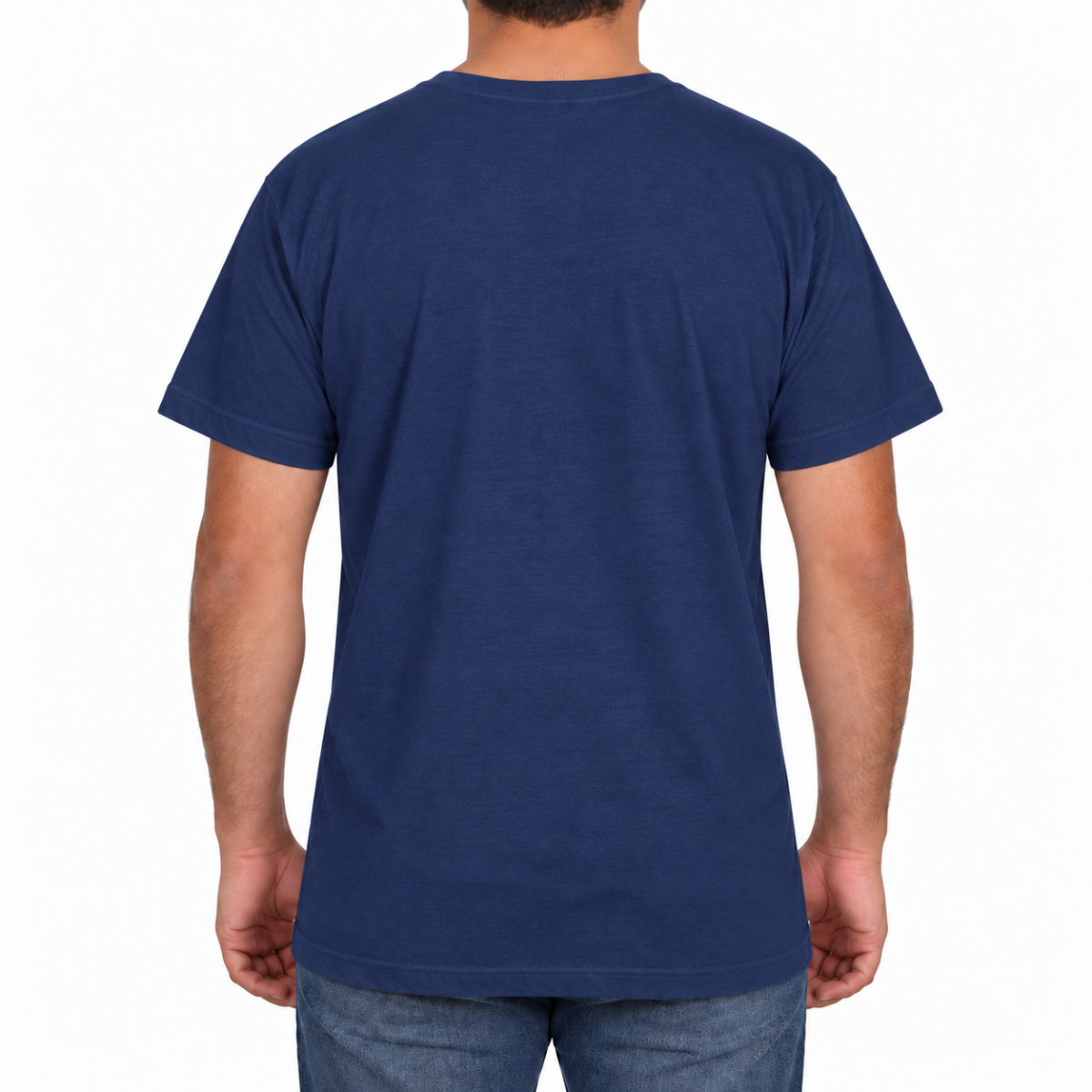 Sıfır Yaka T-shirt Lacivert - Basic (Promosyon)- Numune