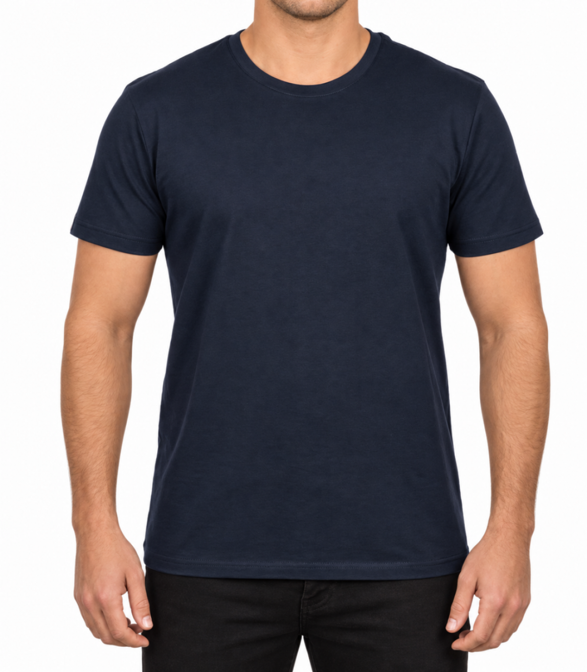 Sıfır Yaka T-shirt Lacivert - Toptan Premium Sıfır Yaka T-shirt Lacivert - Toptan Premium