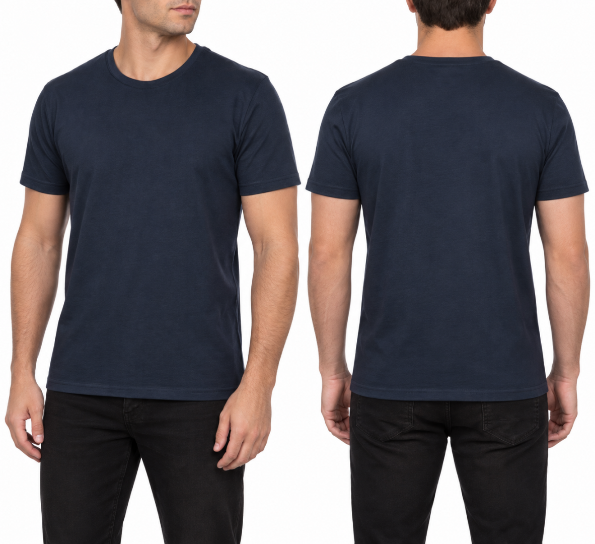 Sıfır Yaka T-shirt Lacivert - Toptan Premium Sıfır Yaka T-shirt Lacivert - Toptan Premium